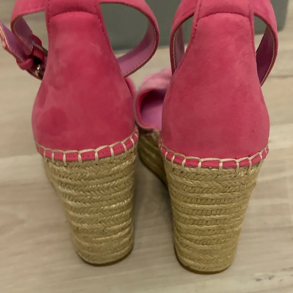 #184 Kenneth Cole Sol Espadrille Wedge Sandals high heel W sz 8 NWOT
